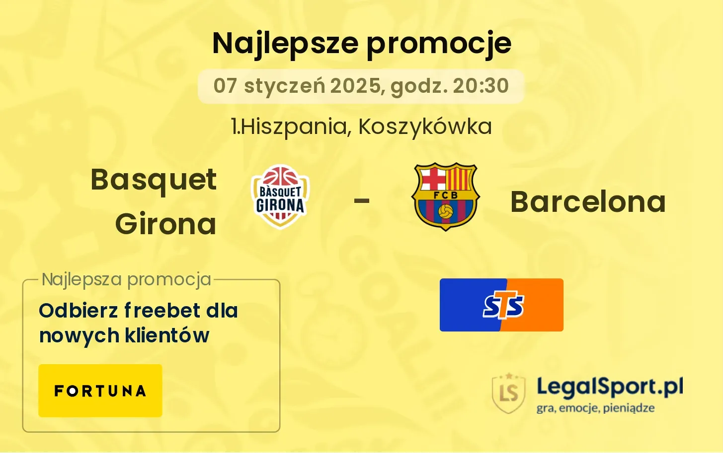 Basquet Girona - Barcelona promocje bonusy na mecz