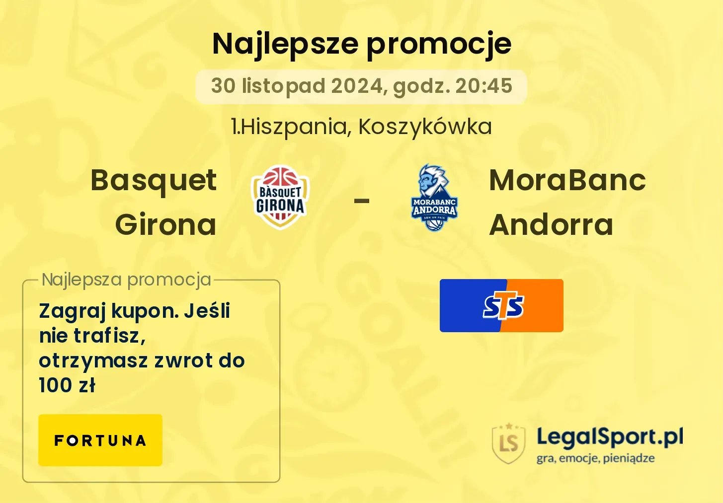 Basquet Girona - MoraBanc Andorra promocje bonusy na mecz