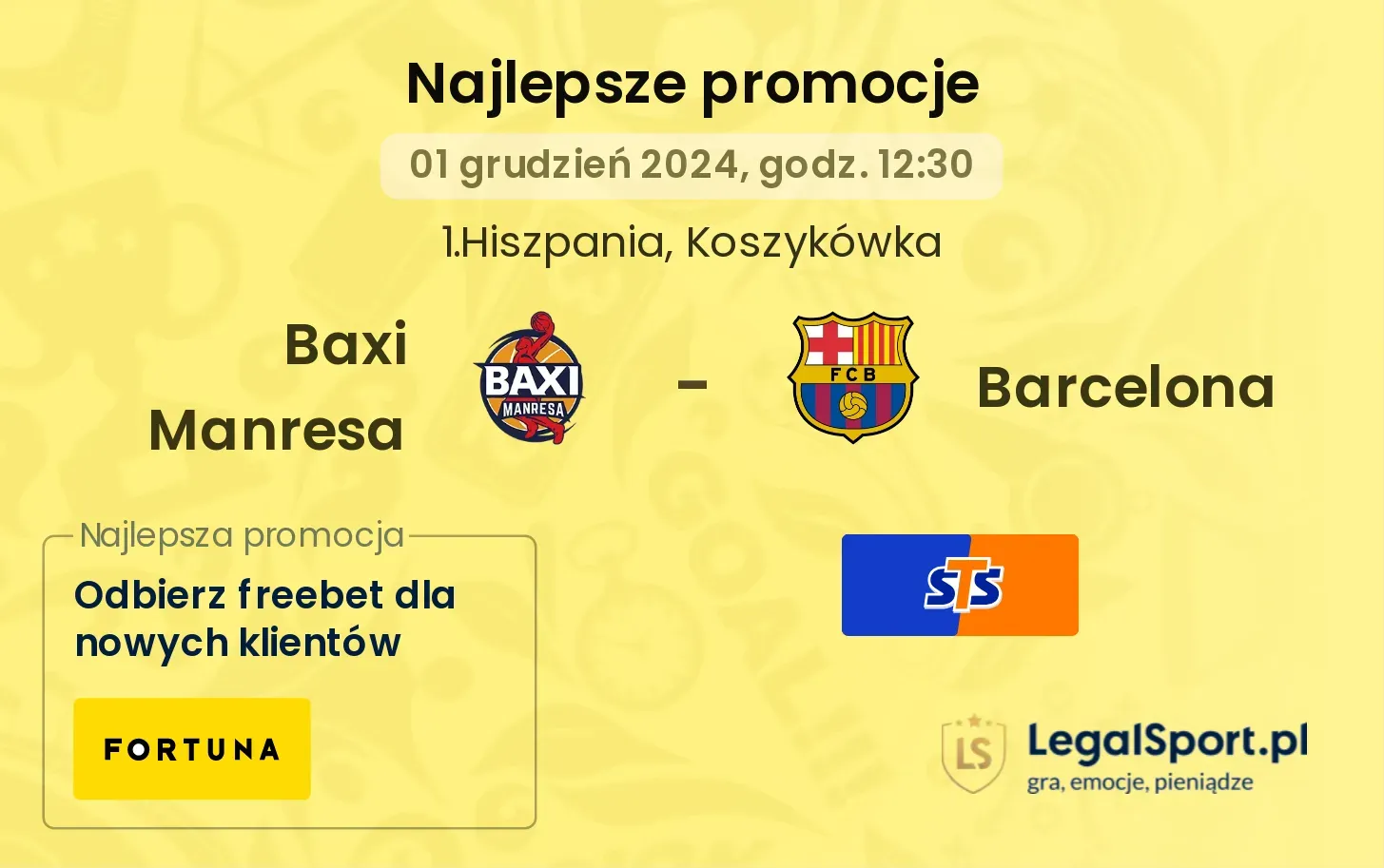 Baxi Manresa - Barcelona promocje bonusy na mecz