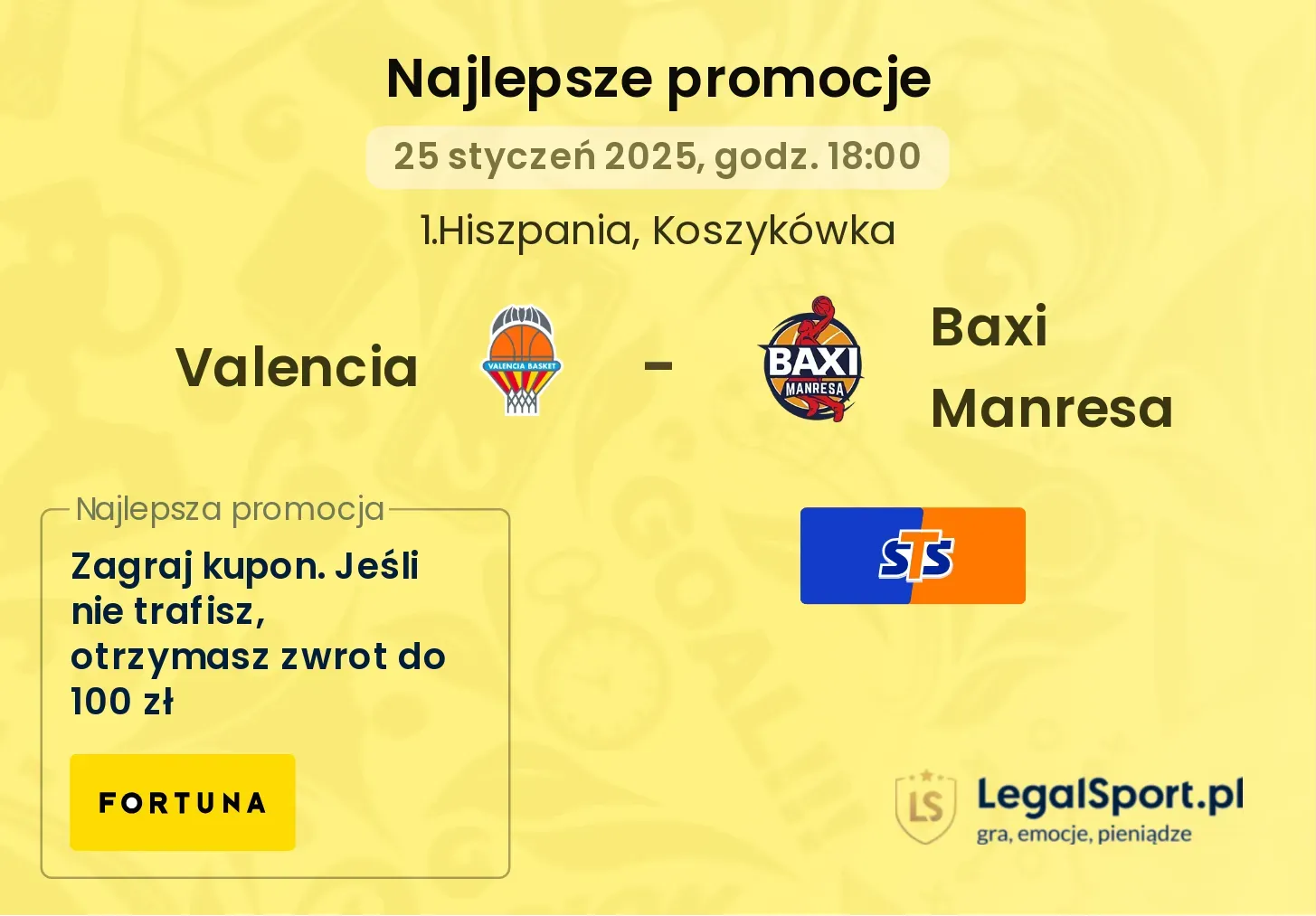 Baxi Manresa - Valencia promocje bonusy na mecz