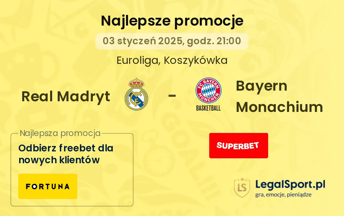 Real Madryt - Bayern Monachium promocje bukmacherskie