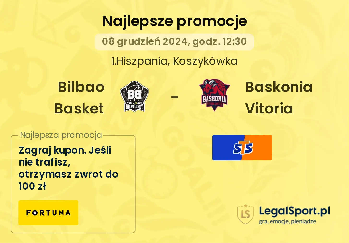 Bilbao Basket - Baskonia Vitoria promocje bonusy na mecz