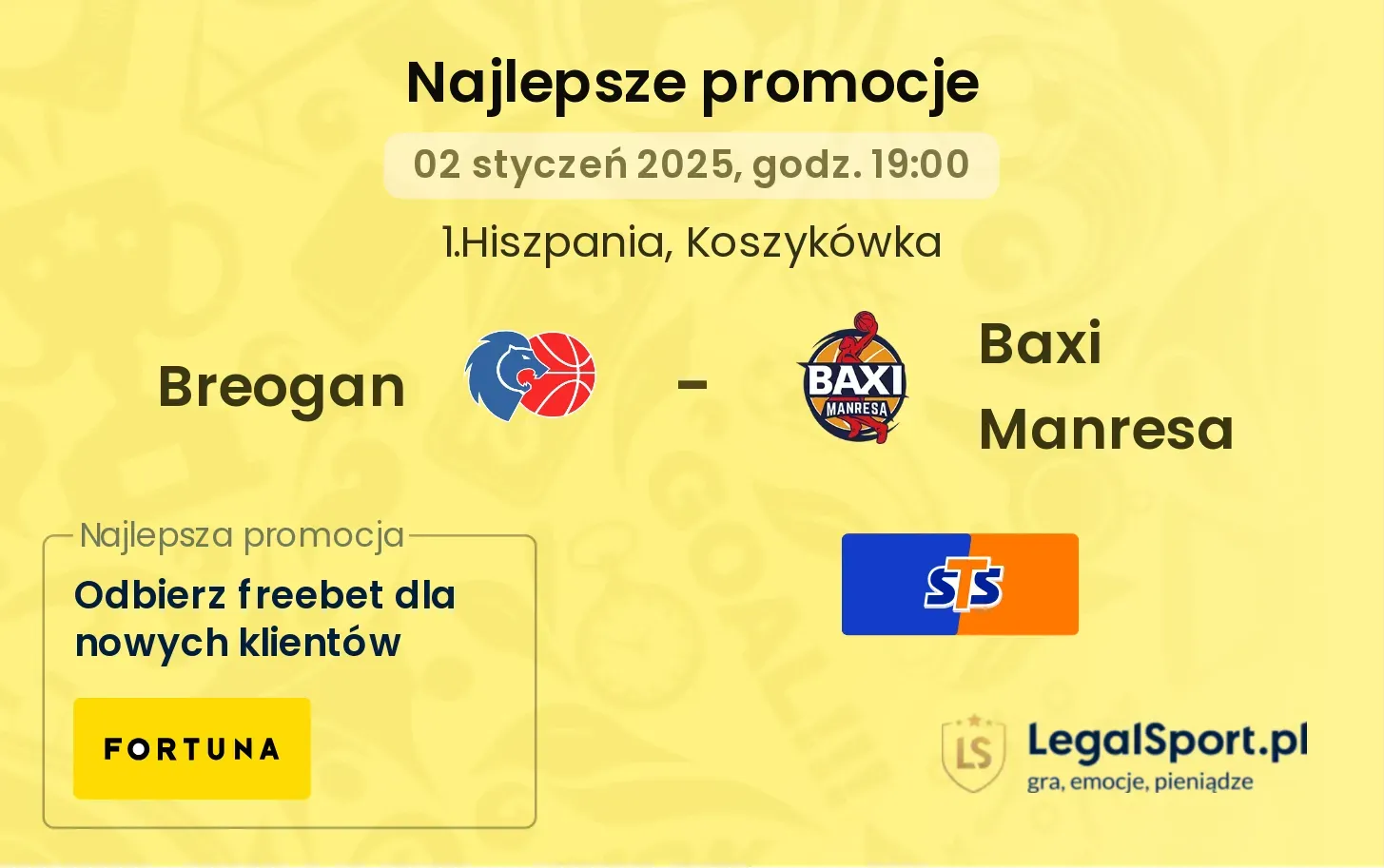 Breogan - Baxi Manresa promocje bonusy na mecz