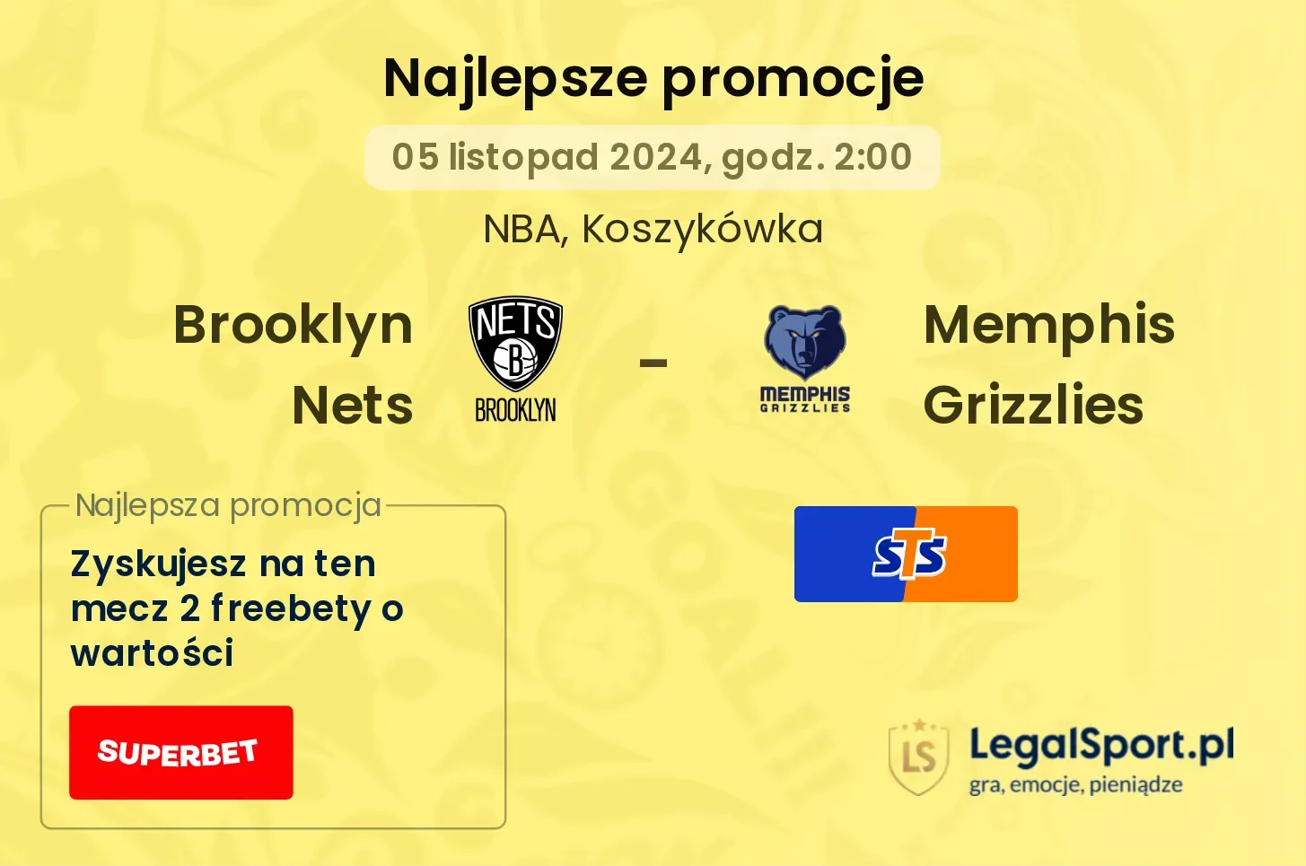 Brooklyn Nets - Memphis Grizzlies promocje bonusy na mecz