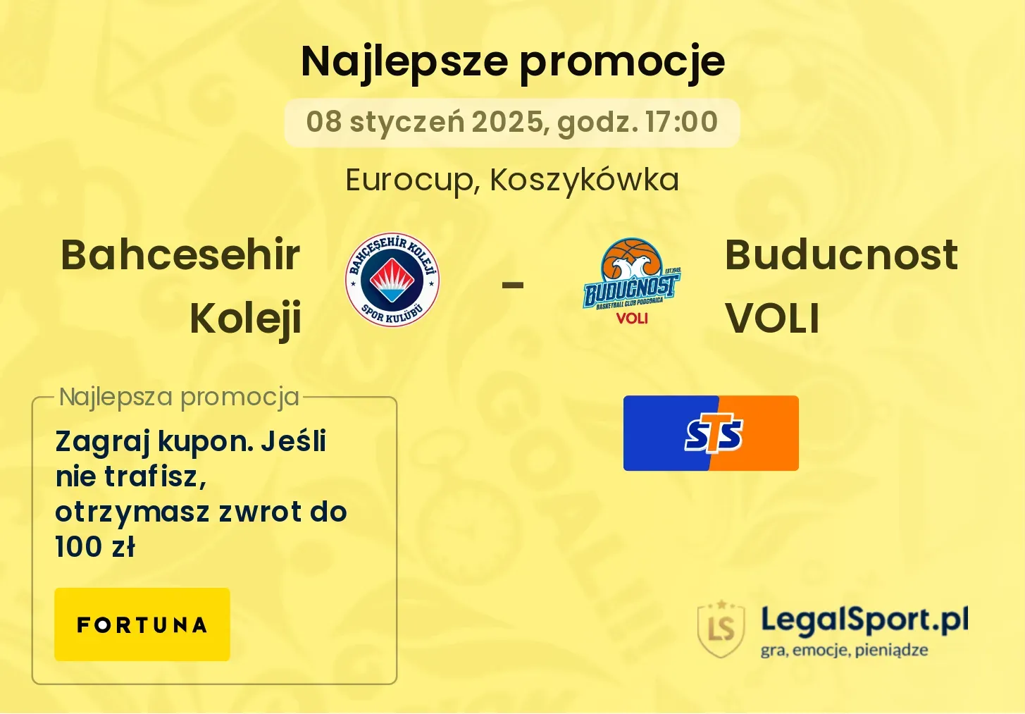 Bahcesehir Koleji - Buducnost VOLI promocje bukmacherskie