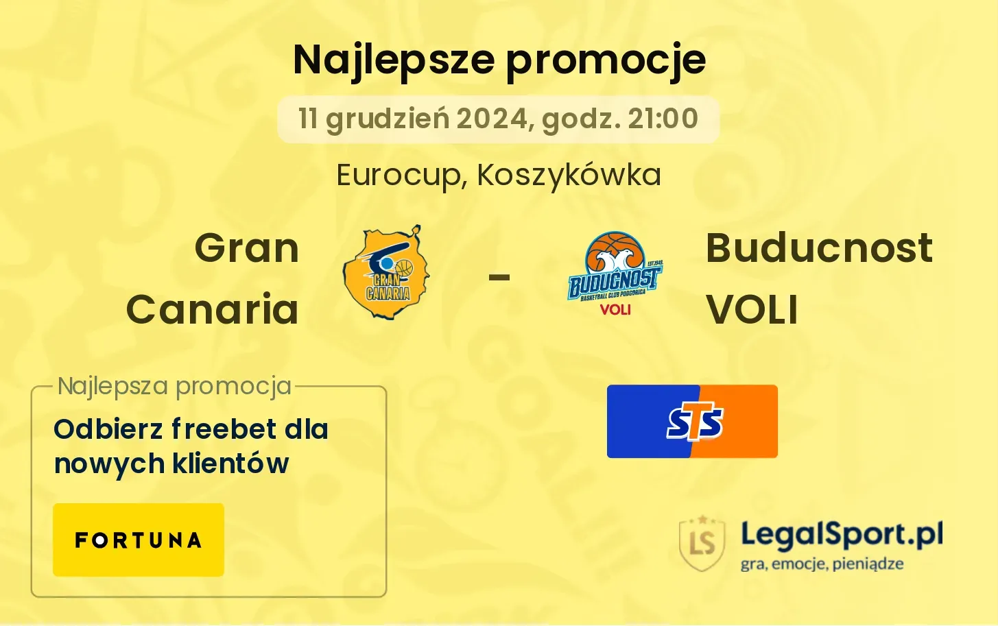 Buducnost VOLI - Gran Canaria promocje bonusy na mecz