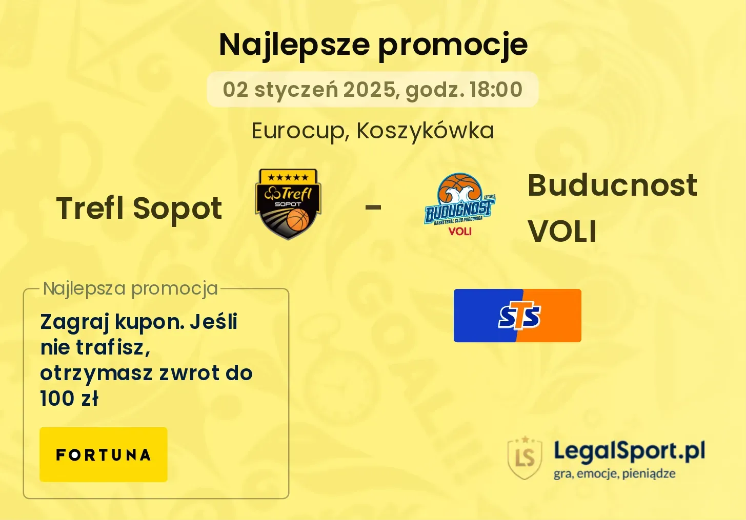 Trefl Sopot - Buducnost VOLI promocje bukmacherskie