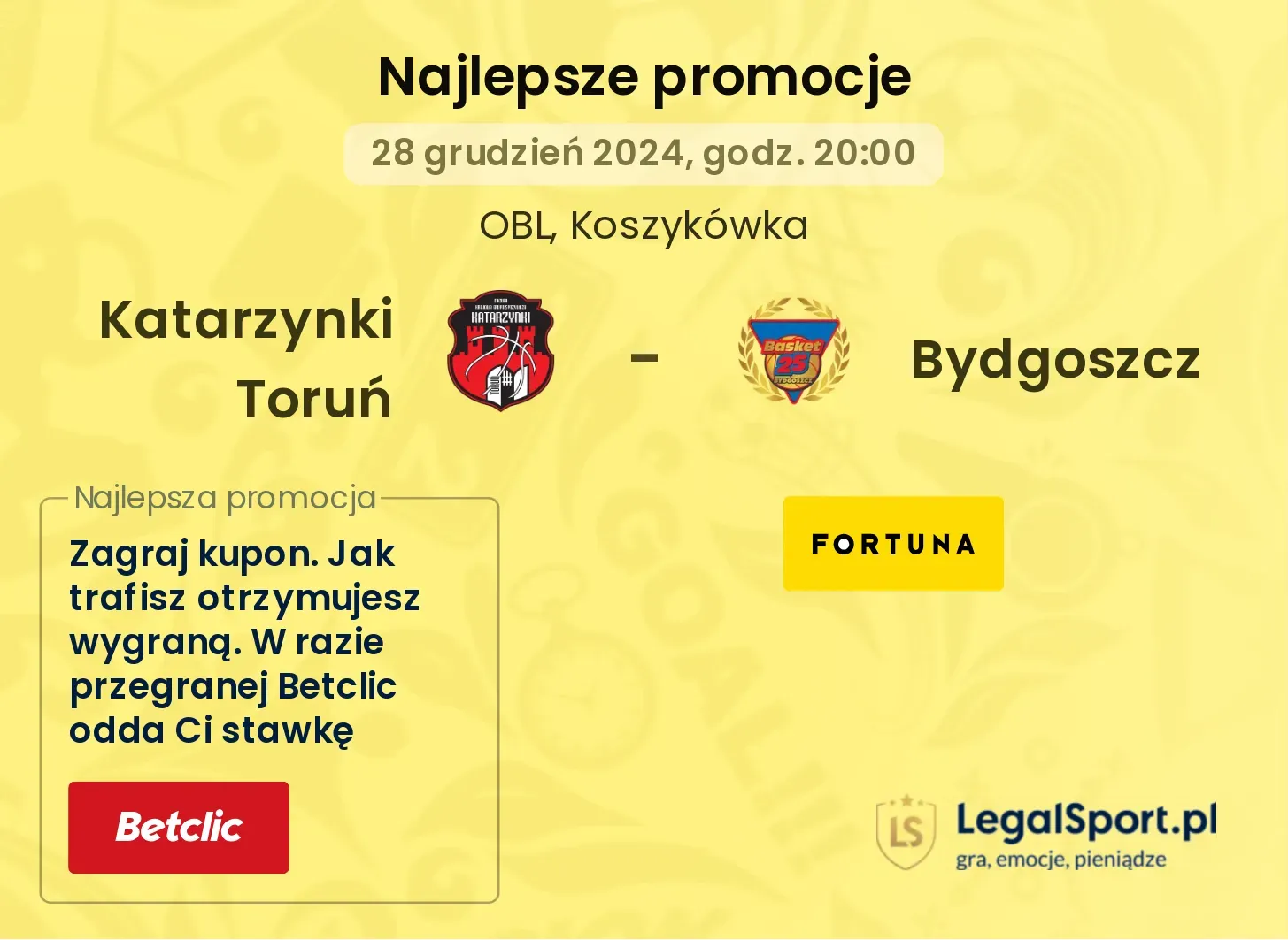 Katarzynki Toruń - Bydgoszcz promocje u bukmacherów