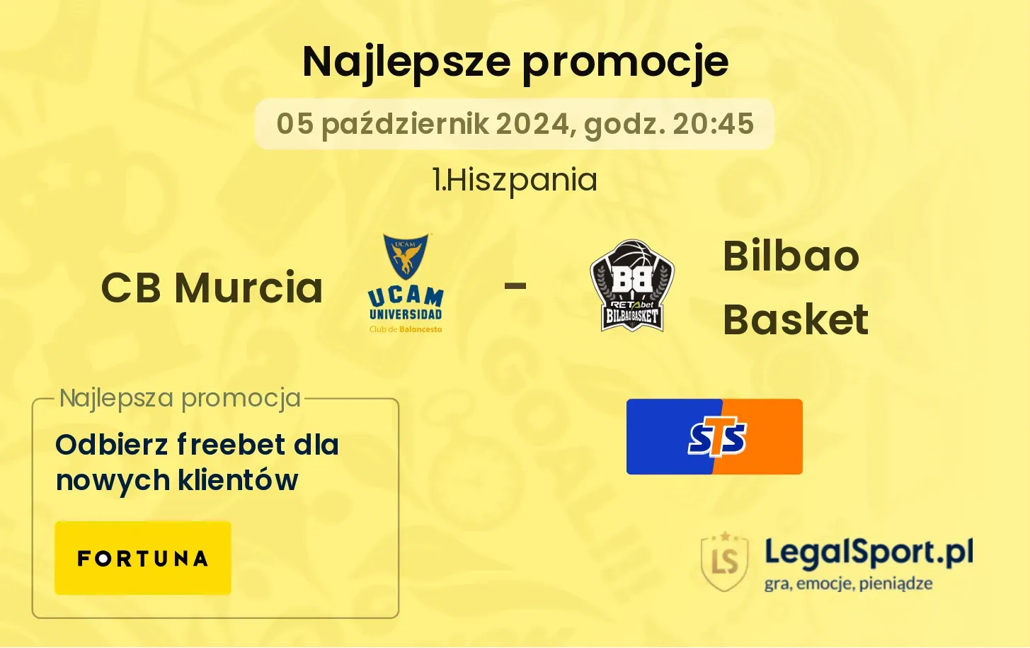 CB Murcia - Bilbao Basket promocje bonusy na mecz