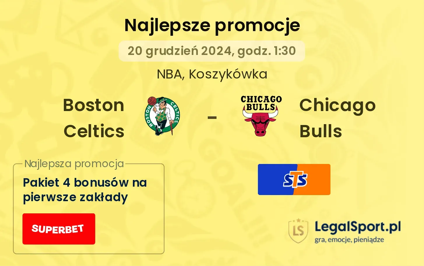 Chicago Bulls - Boston Celtics promocje bonusy na mecz