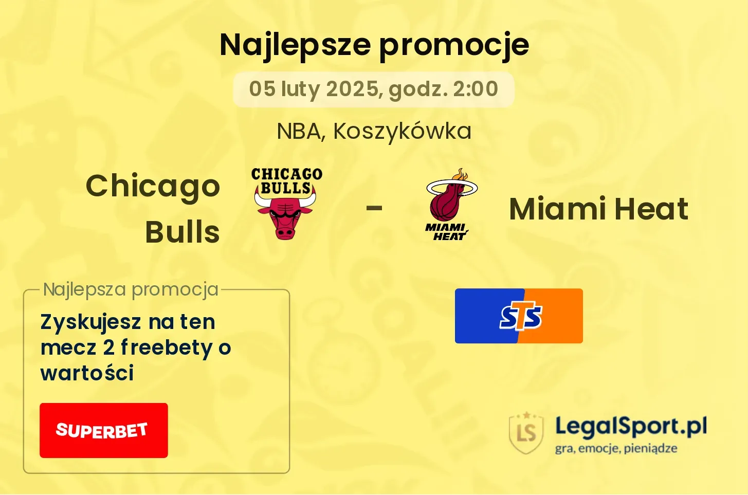 Chicago Bulls - Miami Heat promocje bonusy na mecz