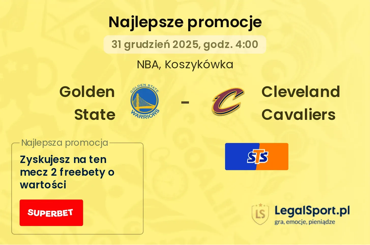 Golden State - Cleveland Cavaliers promocje bukmacherskie