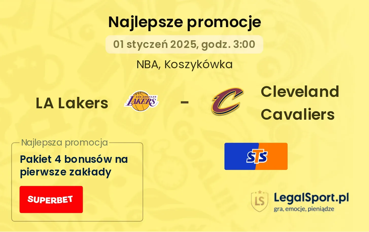 LA Lakers - Cleveland Cavaliers promocje bukmacherskie