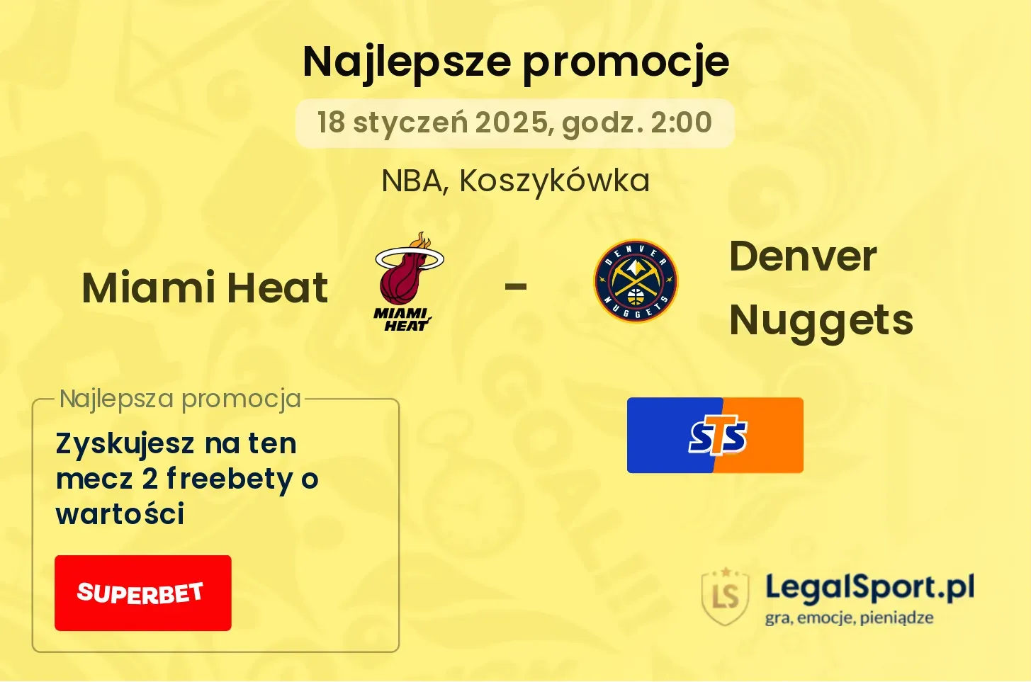 Miami Heat - Denver Nuggets promocje u bukmacherów