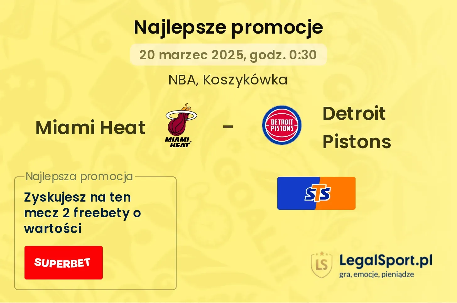 Miami Heat - Detroit Pistons promocje u bukmacherów