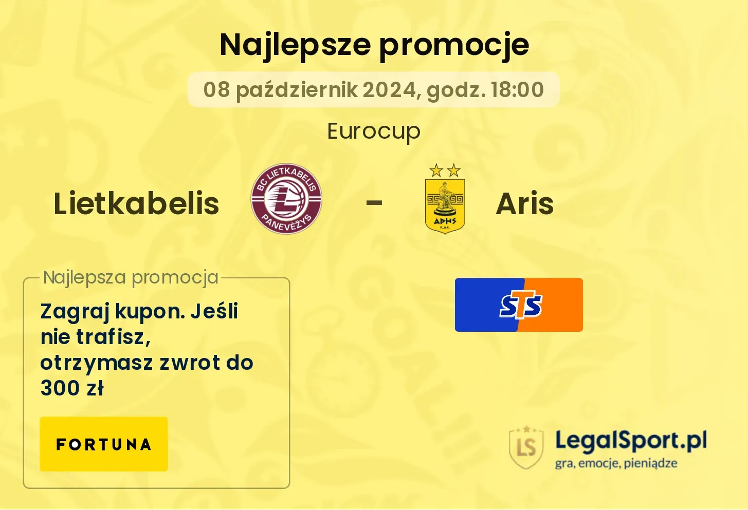 Lietkabelis - Aris promocje bonusy na mecz