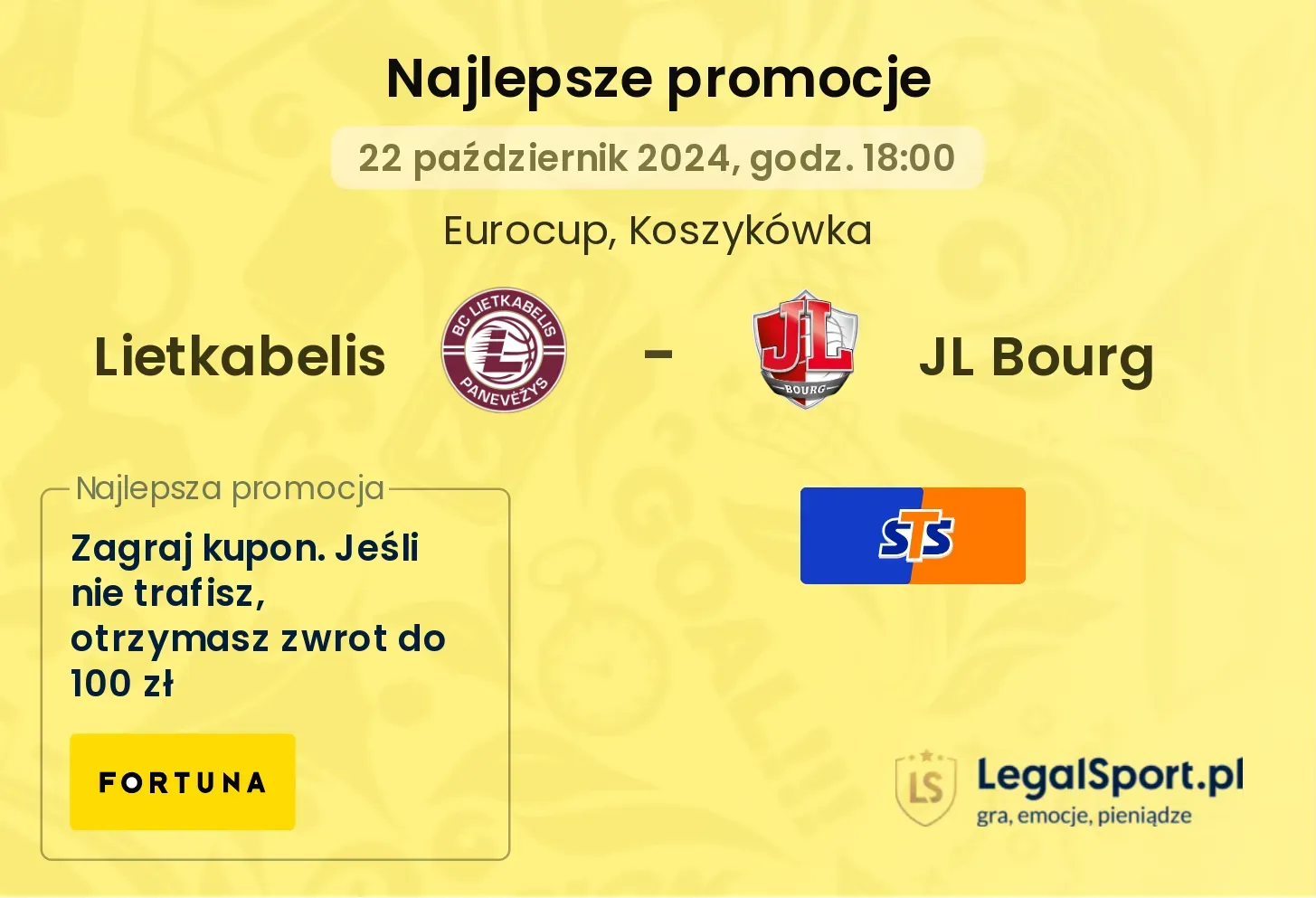 Lietkabelis - JL Bourg promocje bonusy na mecz