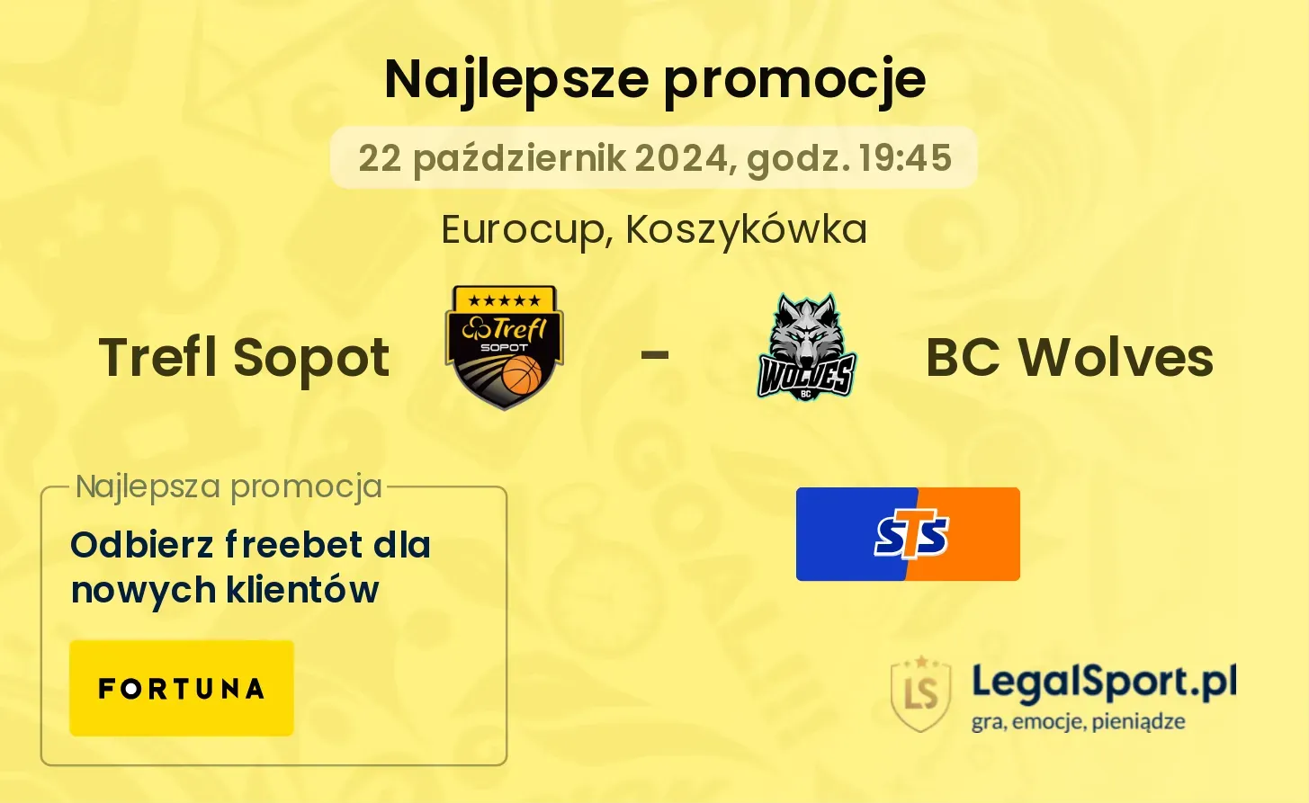 Trefl Sopot - BC Wolves promocje bonusy na mecz