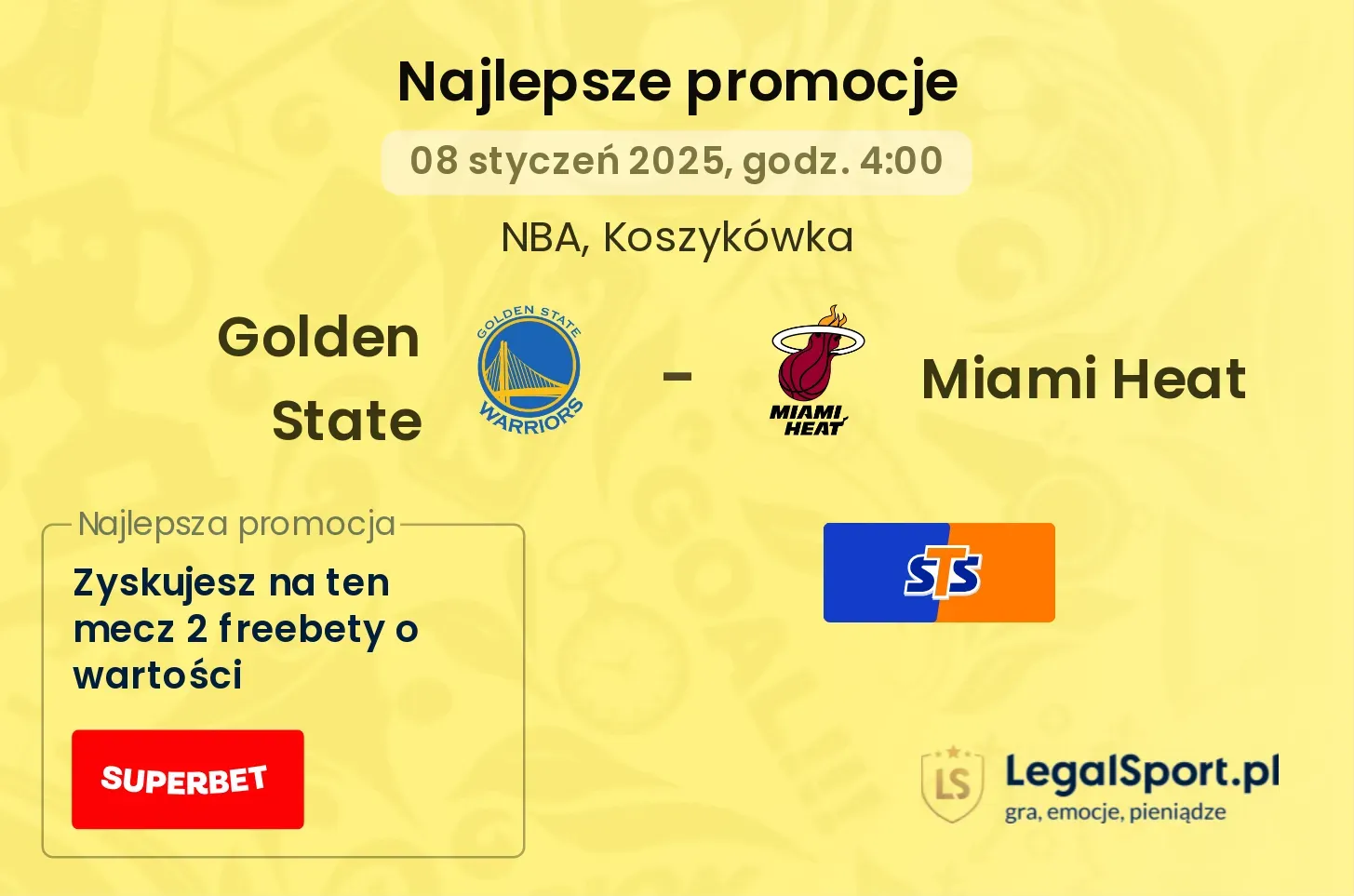 Golden State - Miami Heat promocje bonusy na mecz