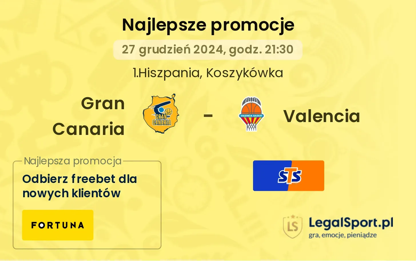 Gran Canaria - Valencia promocje bonusy na mecz