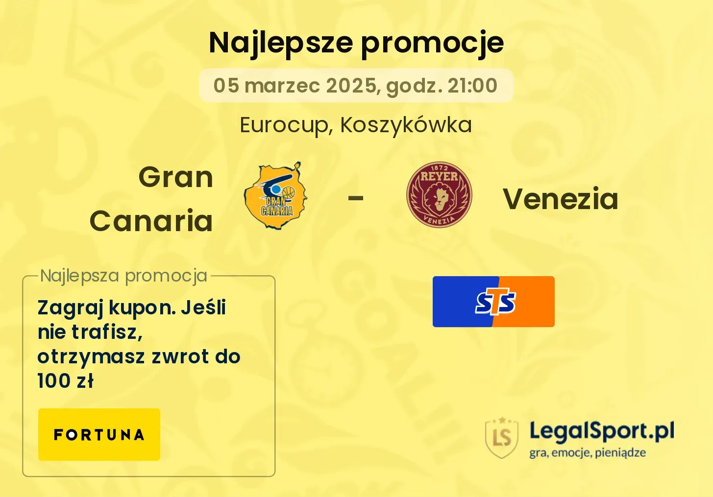 Gran Canaria - Venezia promocje bonusy na mecz