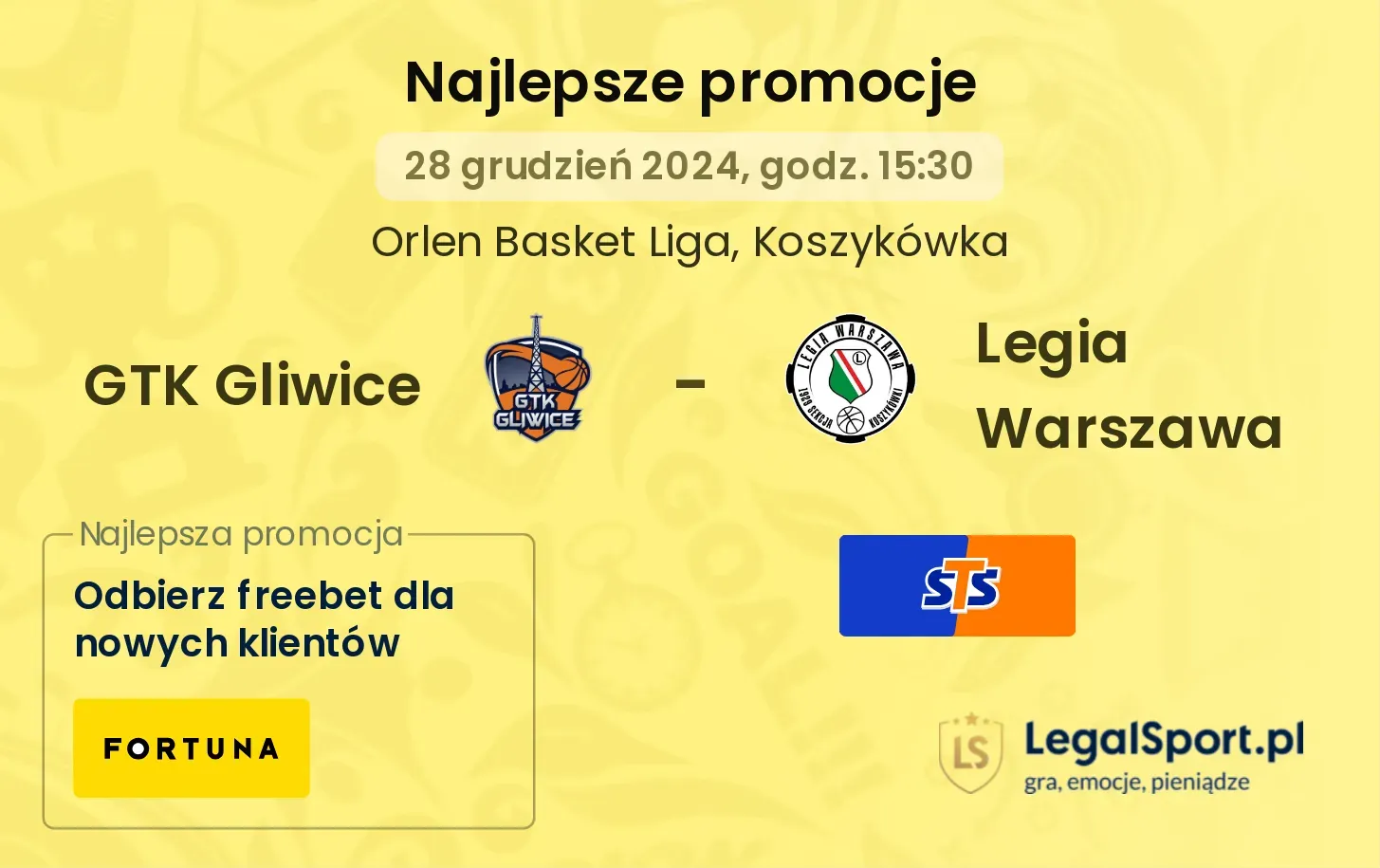 GTK Gliwice - Legia Warszawa promocje u bukmacherów