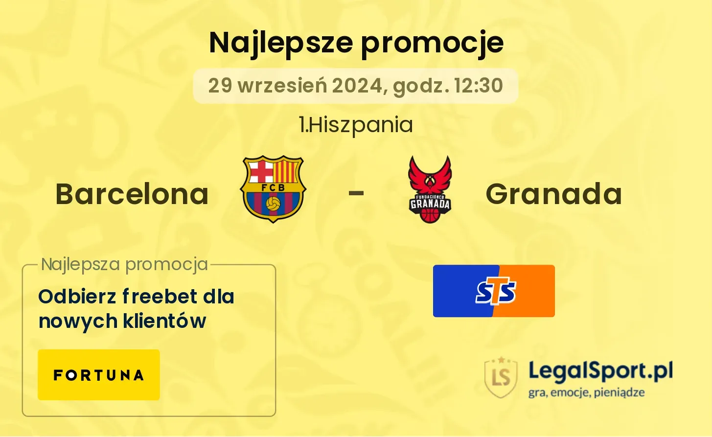 Barcelona - Granada promocje bonusy na mecz