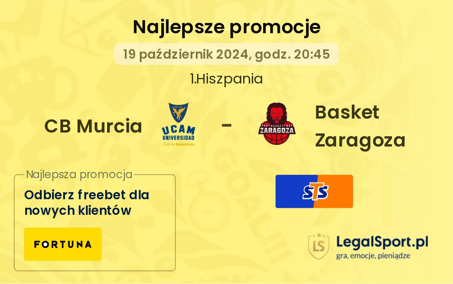 CB Murcia - Basket Zaragoza promocje bonusy na mecz