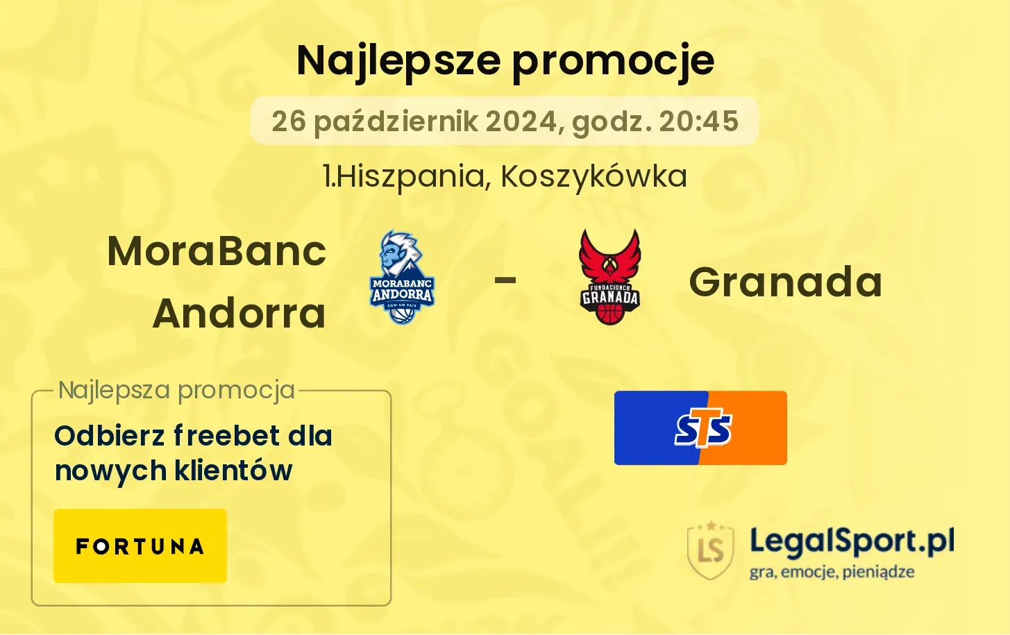 MoraBanc Andorra - Granada promocje bonusy na mecz