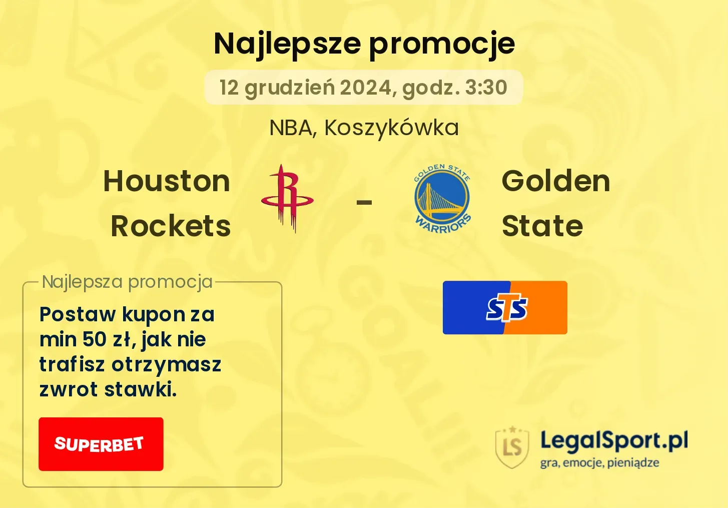 Houston Rockets - Golden State promocje u bukmacherów