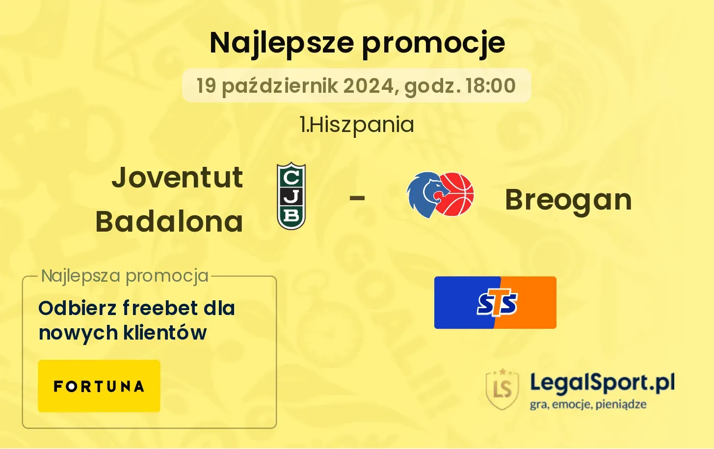 Joventut Badalona - Breogan promocje bonusy na mecz