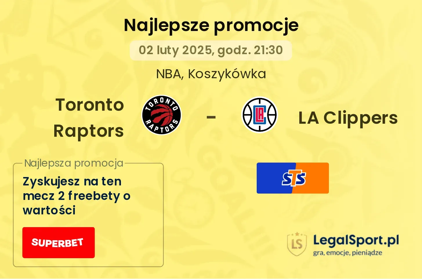 Toronto Raptors - LA Clippers promocje u bukmacherów