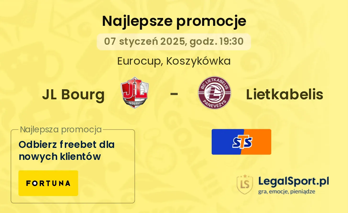 JL Bourg - Lietkabelis promocje u bukmacherów