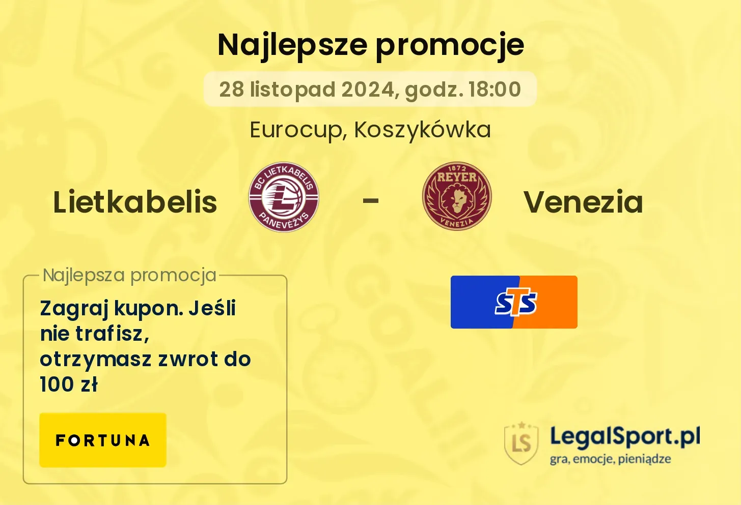 Lietkabelis - Venezia promocje bonusy na mecz