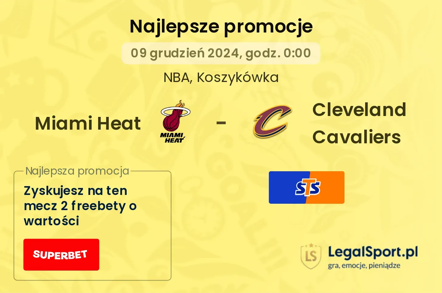 Miami Heat - Cleveland Cavaliers promocje bonusy na mecz