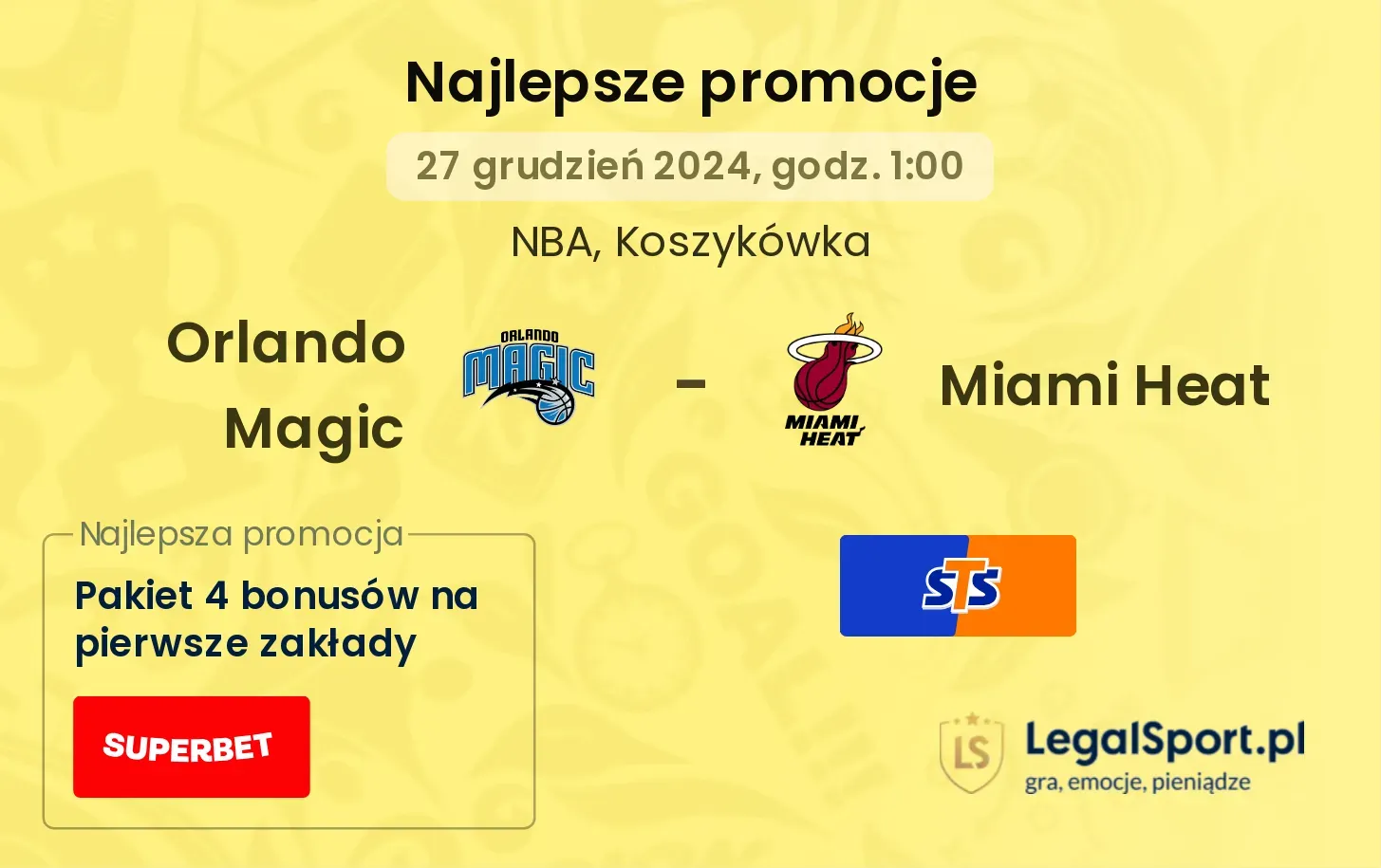 Orlando Magic - Miami Heat promocje bukmacherskie