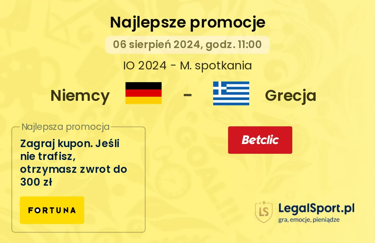 Niemcy - Grecja promocje bonusy na mecz