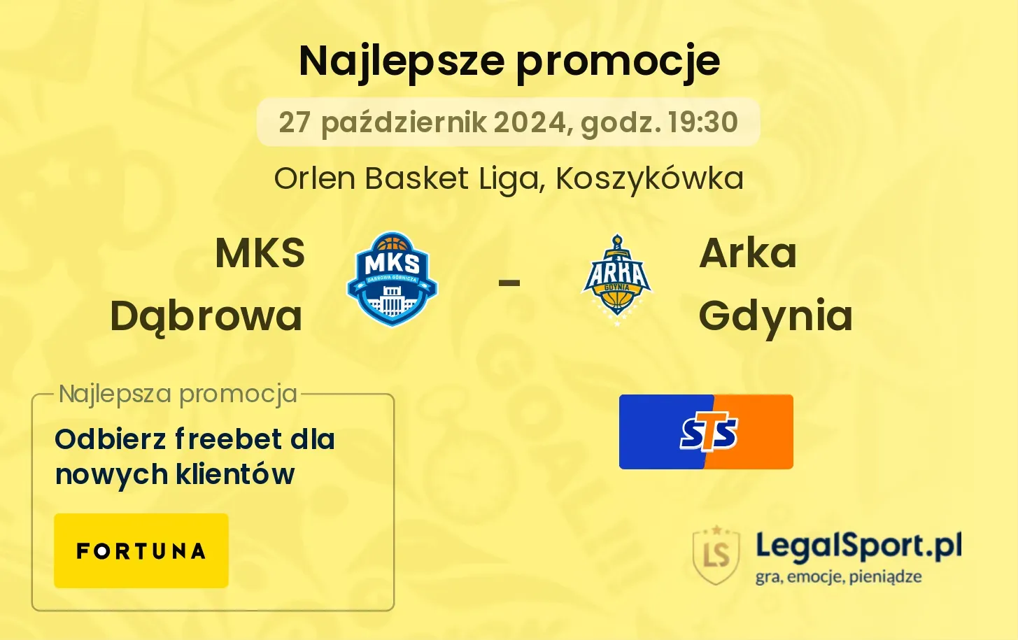 MKS Dąbrowa - Arka Gdynia promocje bonusy na mecz