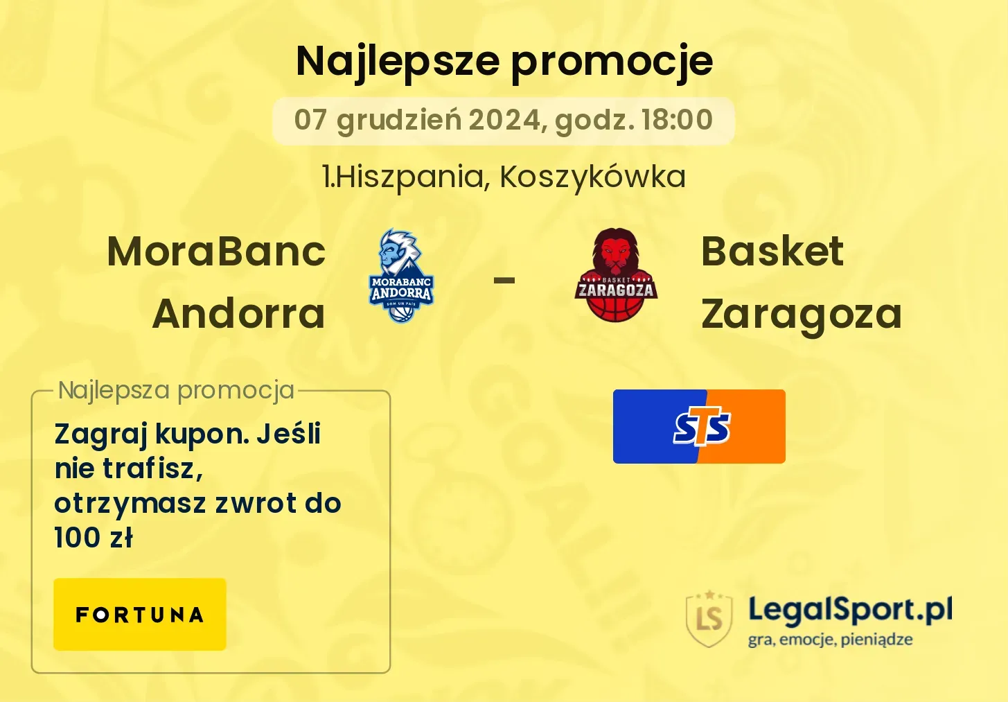 MoraBanc Andorra - Basket Zaragoza promocje bonusy na mecz