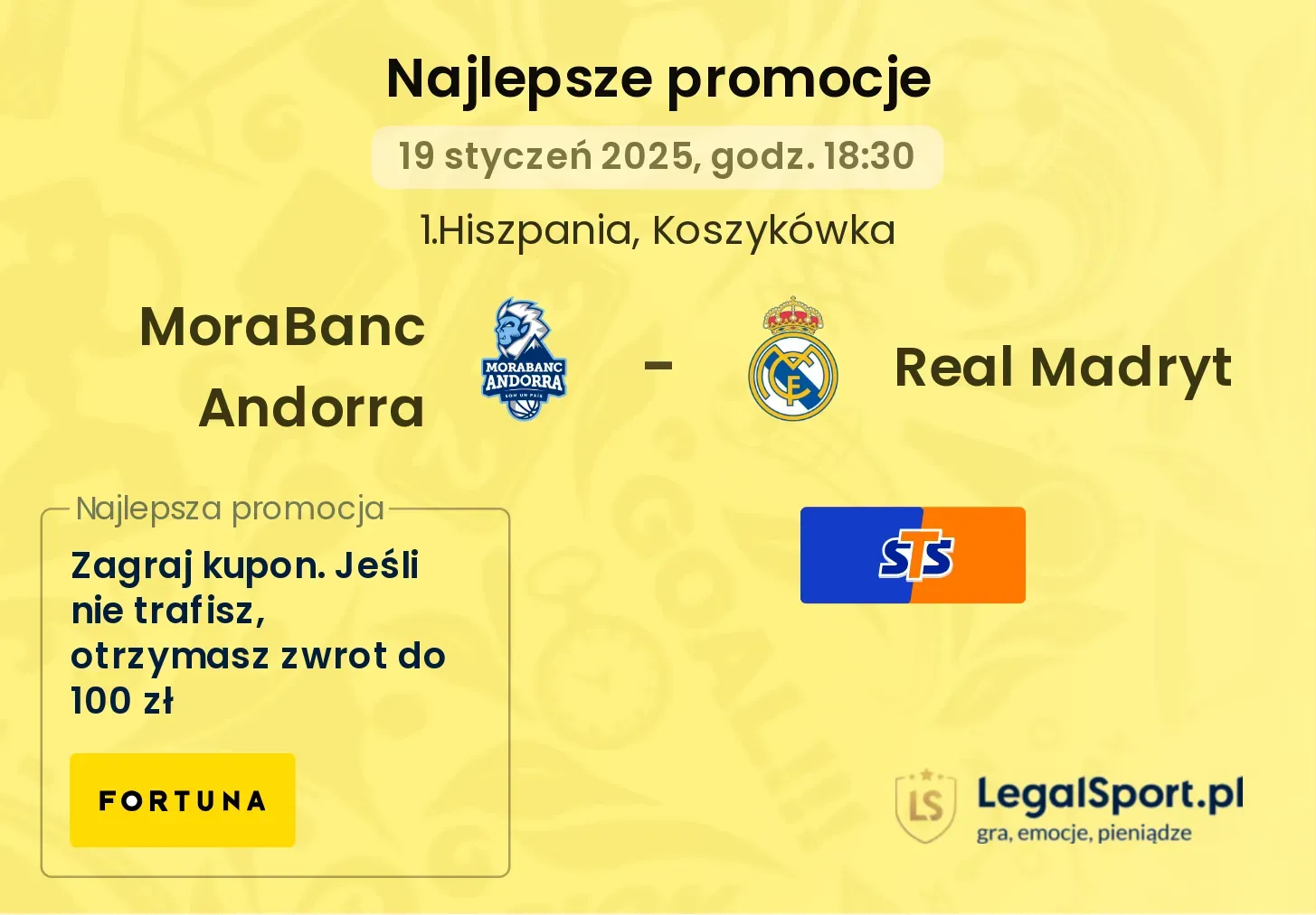 MoraBanc Andorra - Real Madryt promocje bonusy na mecz