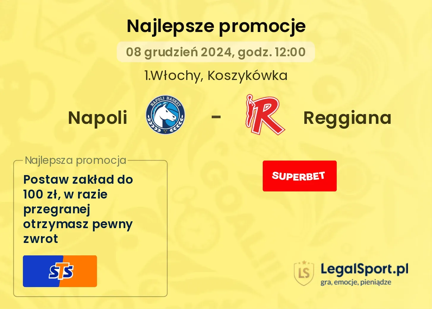 Napoli - Reggiana promocje bonusy na mecz