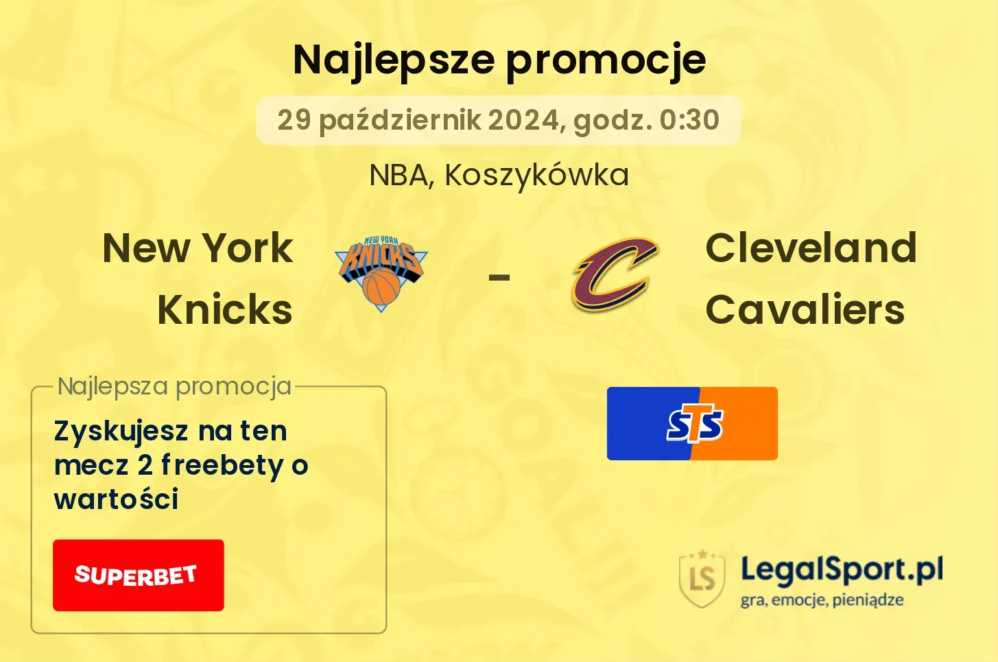 New York Knicks - Cleveland Cavaliers promocje bonusy na mecz