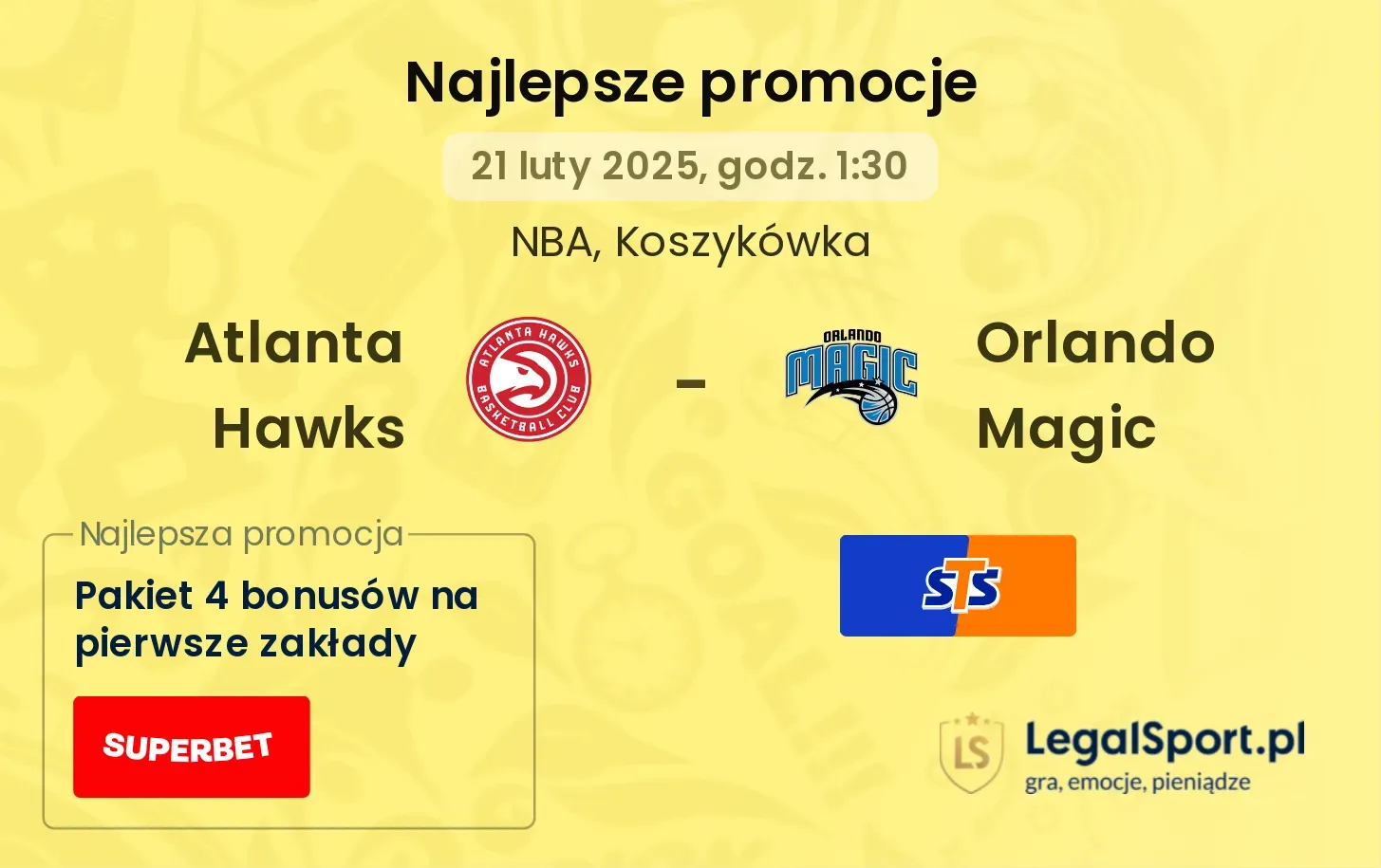 Orlando Magic - Atlanta Hawks promocje bukmacherskie