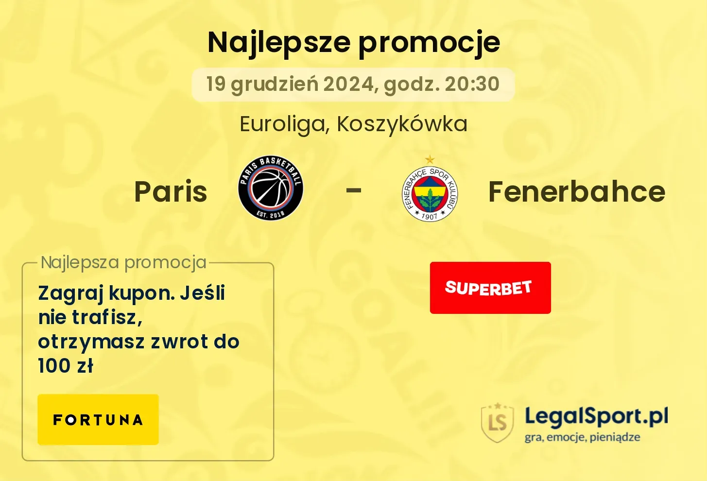 Paris - Fenerbahce promocje bonusy na mecz