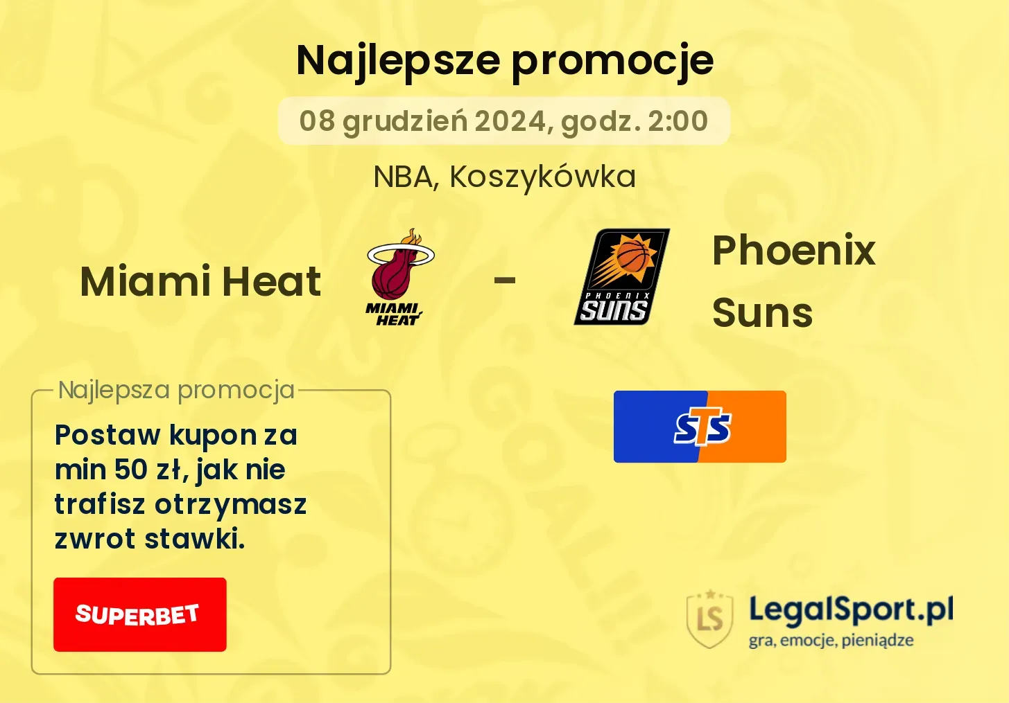 Miami Heat - Phoenix Suns promocje u bukmacherów