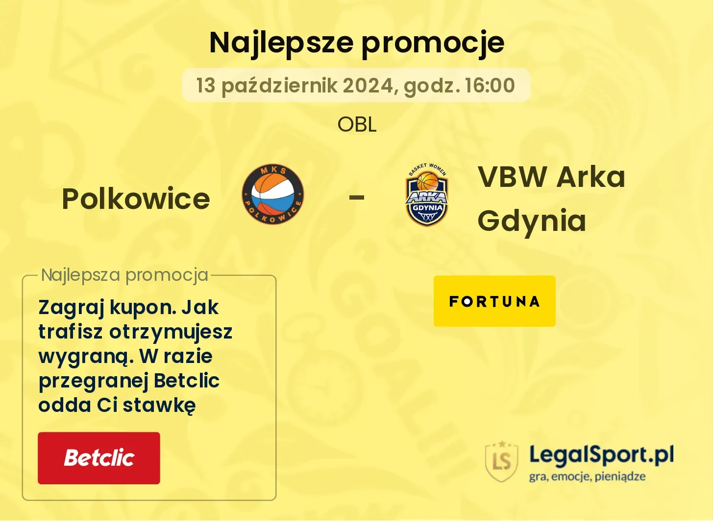 Polkowice - VBW Arka Gdynia promocje bonusy na mecz