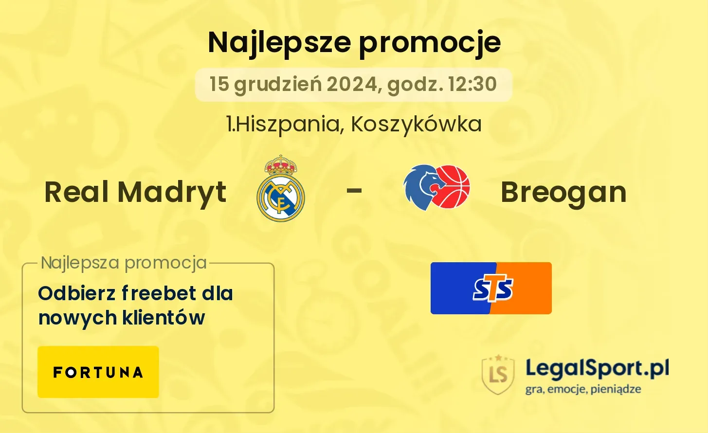 Real Madryt - Breogan promocje bonusy na mecz