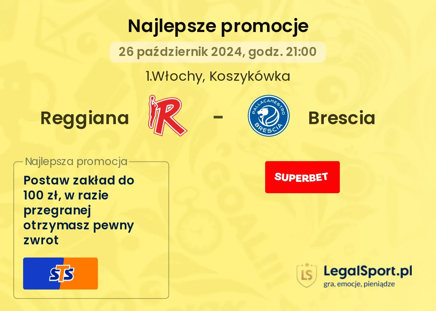 Reggiana - Brescia promocje bonusy na mecz