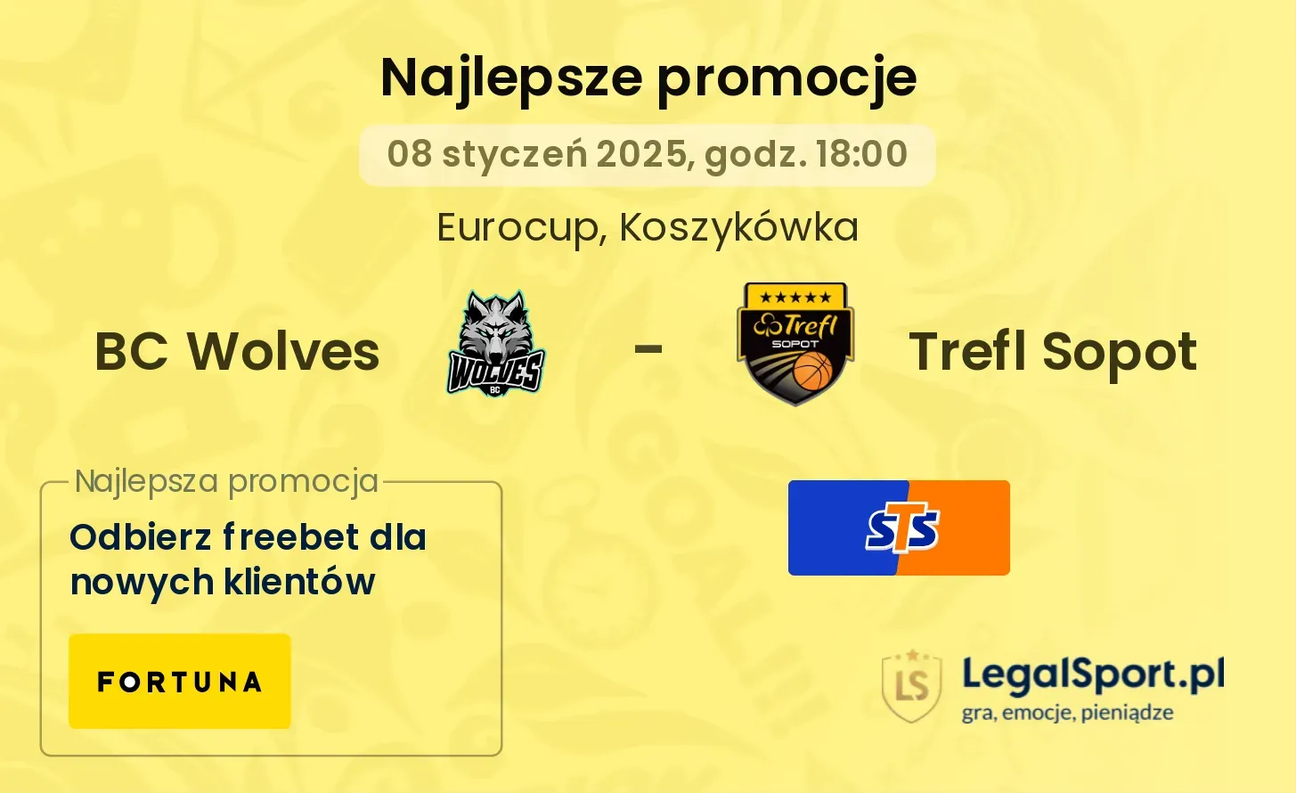 BC Wolves - Trefl Sopot promocje bukmacherskie