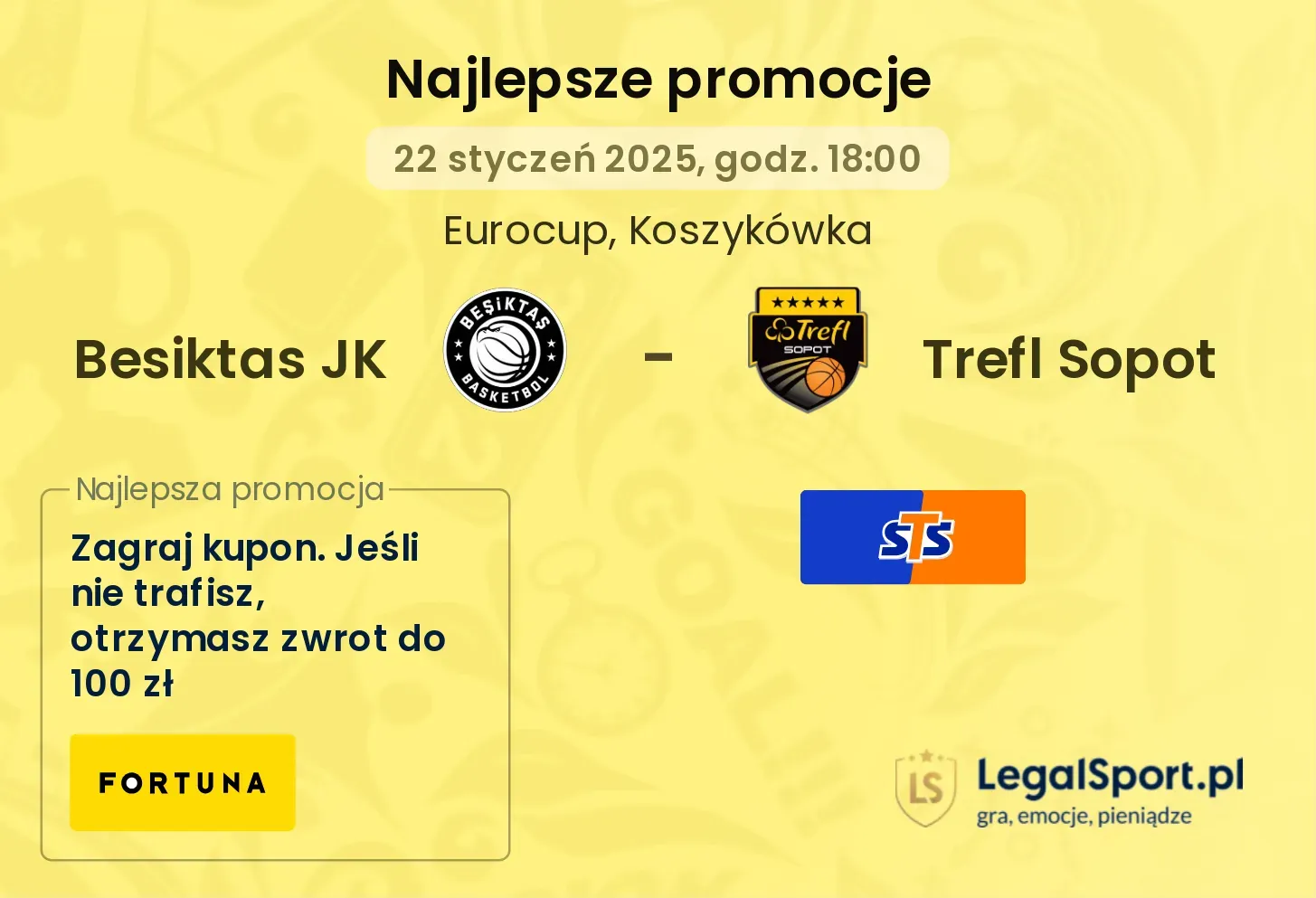 Besiktas JK - Trefl Sopot promocje u bukmacherów